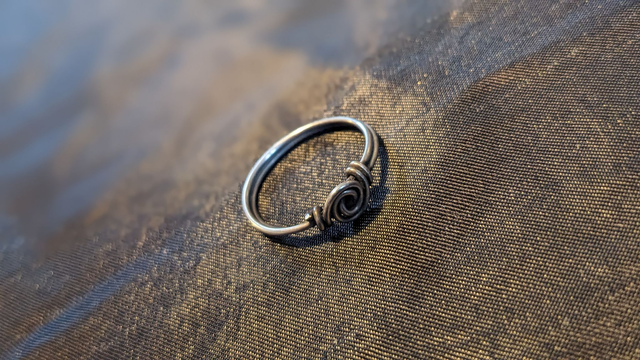 Silver spiral ring (thinner)