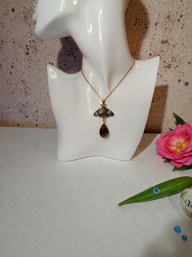 Smokey Quartz Gold necklace
