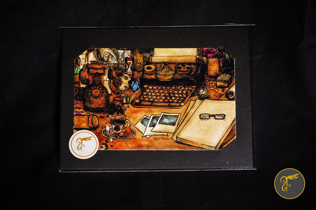 Illustration Table d'écrivain - Carte A6