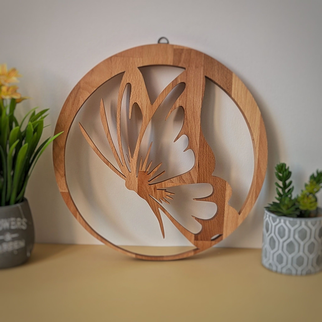 Tableau papillon en hêtre