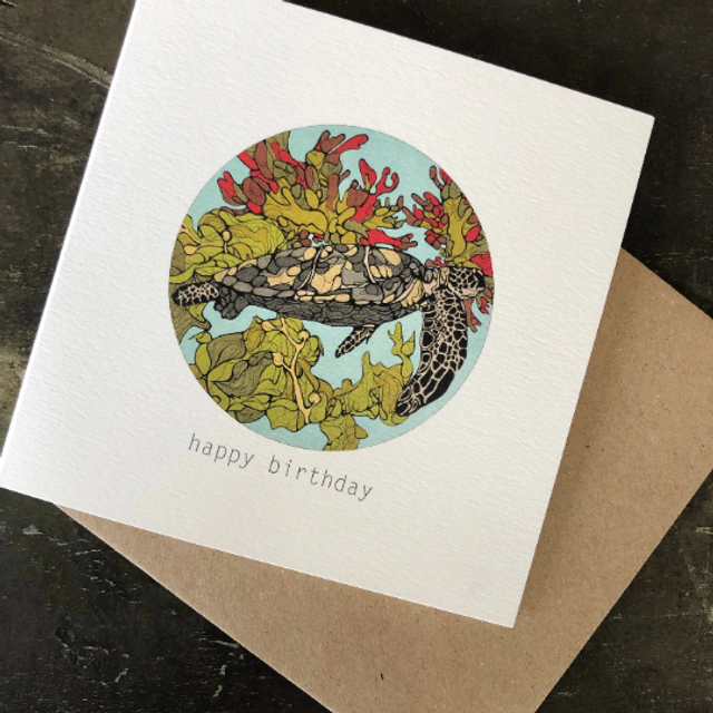 Card - Birthday - sea turtle