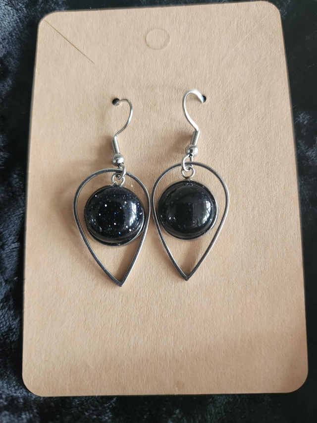 BLUE GOLDSTONE EARINGS 
