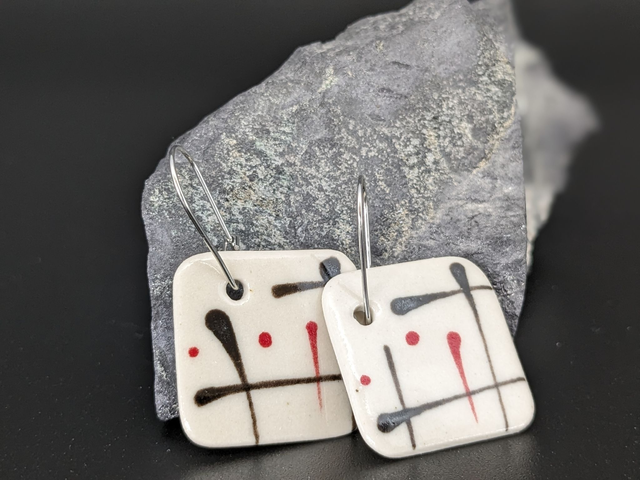 Boucles d'oreilles en céramique