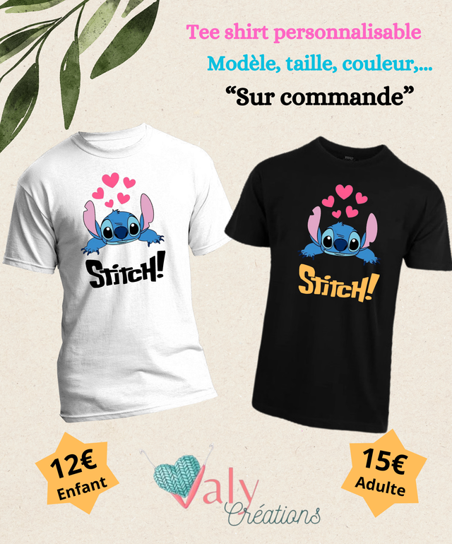 TEE-SHIRT ADULTE (selon vos envies et sur commande)