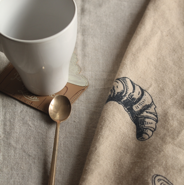 Dessous de verre "Pumpkin Spice Latte" cuir de veau cappuccino