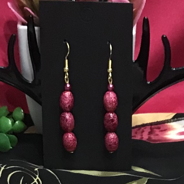 Rose Pink Dangling Earrings - RPD08