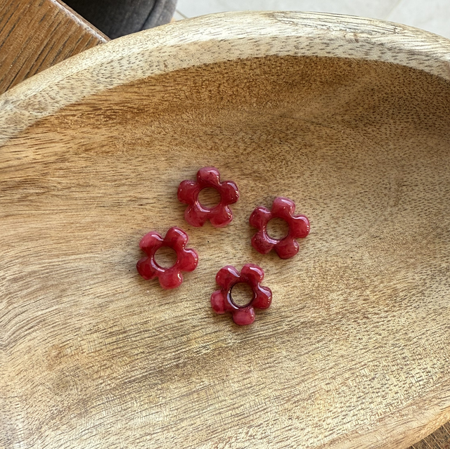 Pampilles tulipe bordeau