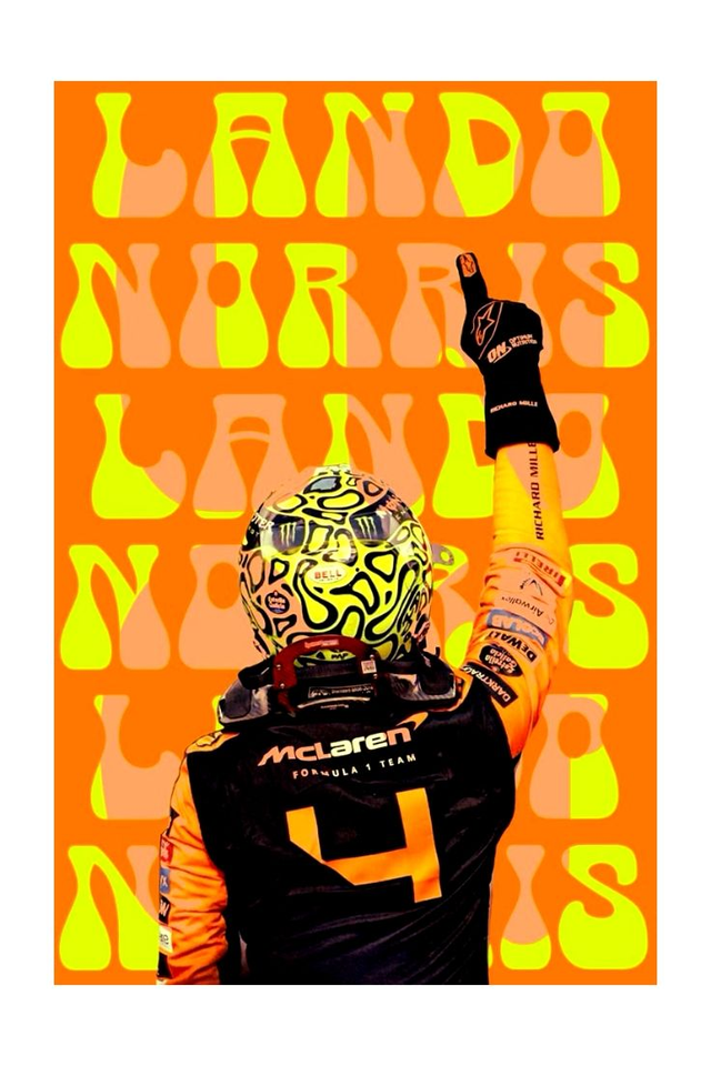 Lando Norris F1 McLaren Sports Art Print