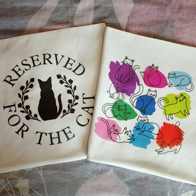 Cat Themed Cushion Cover - 2 Designs - 40 x 40cm