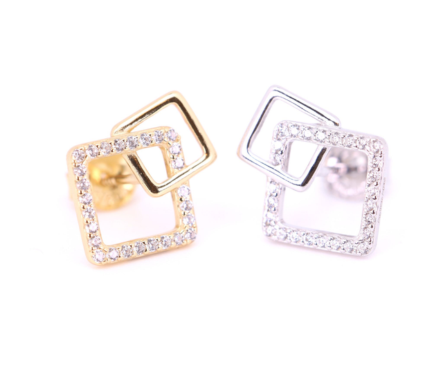 Ohrstecker Picasso – Geometrie trifft Glamour