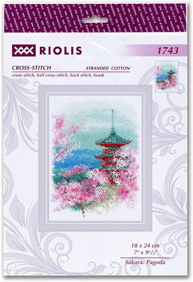  Cross Stitch Kit Sakura. Pagoda Art R1743