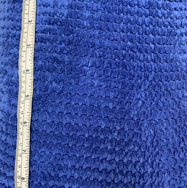 Royal Blue Chenille Zig Zag Fleece