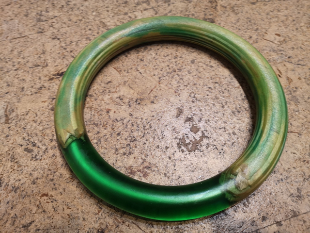 Green Jungle Bondage Ring Buchenholz Epoxid