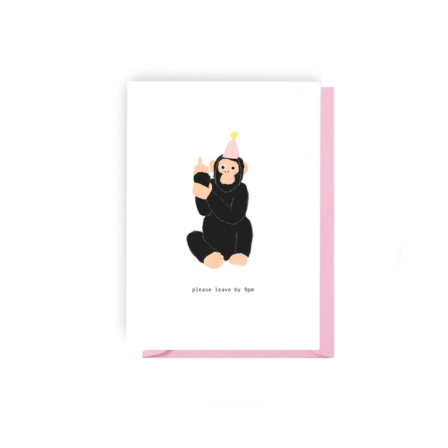 Birthday Chimp - Illustrated Birthday Card   
