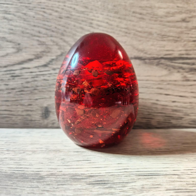 Orgonite œuf jaspe rouge