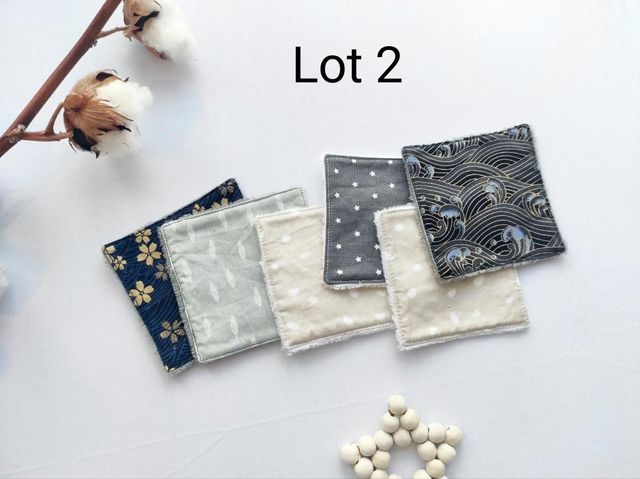 Lot de 6 cotons à démaquiller bambou