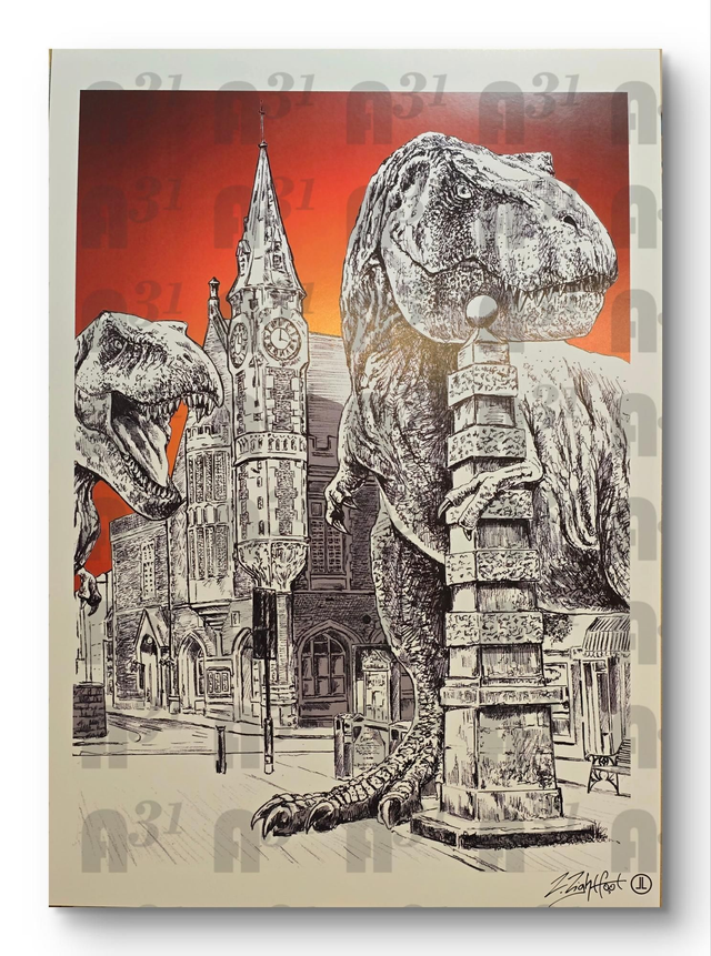 353. Dino&#039;s of Dorchesrer print. Corn Exchange 