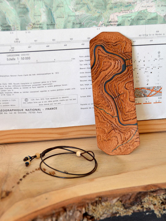 Marque-page "Gorges de l'Ardèche" - 7 / Du Cirque de Gaud à l'Aiguille de Gournier (cordon en option)