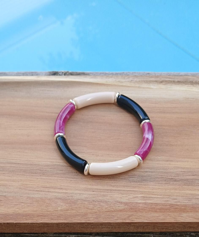 Bracelet perles tubes 