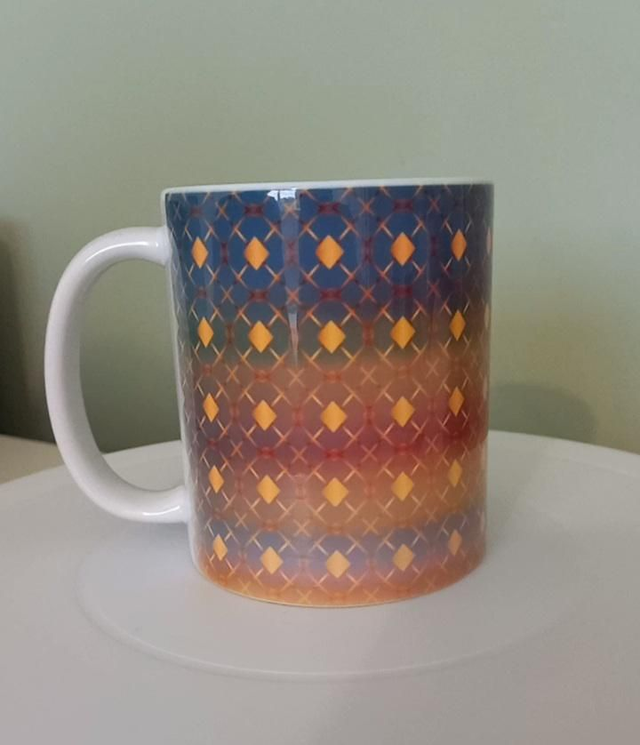 11oz Sublimated Diamond Geometric Theme Mug