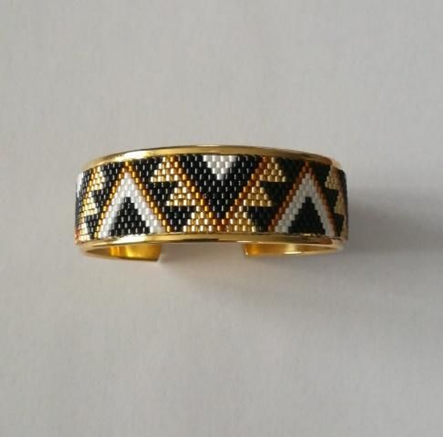 Aztèque noir/champagne