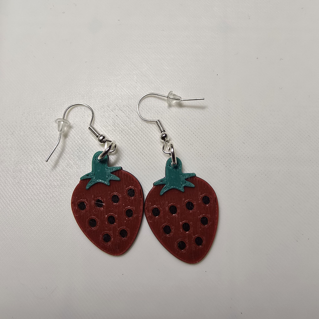 Boucles d'oreilles Fraises