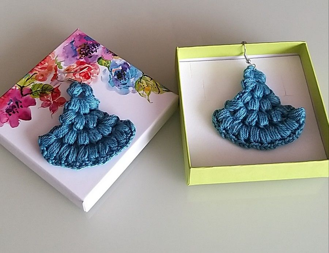 Fülbevaló türkiz színben.