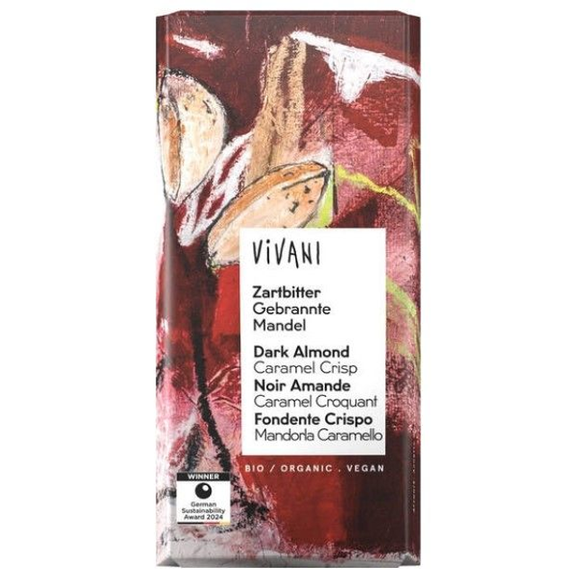 Vivani Zartbitter Gebrannte Mandel 80g Tafel
