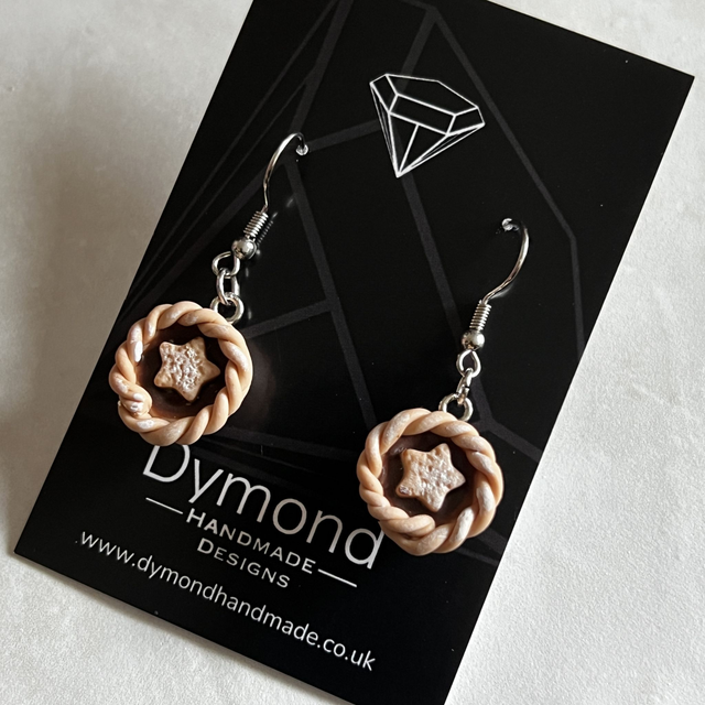 Christmas Mince pies - Drop earrings