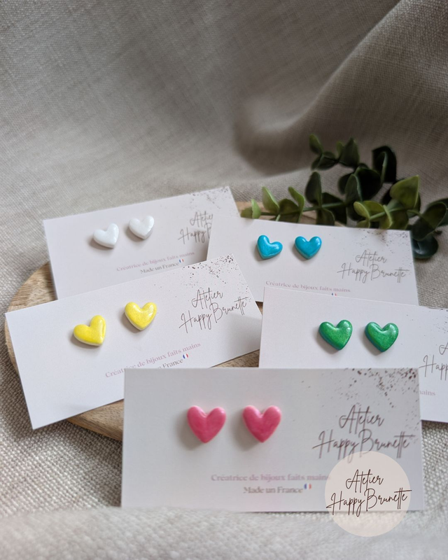 Puces d'oreilles Coeur