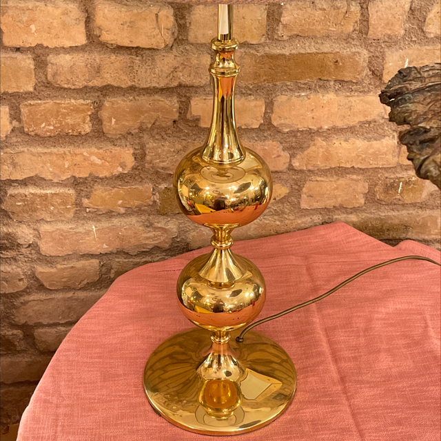 Messingleuchte  Mid-Century-Stil Kugelfuß aus Schweden 