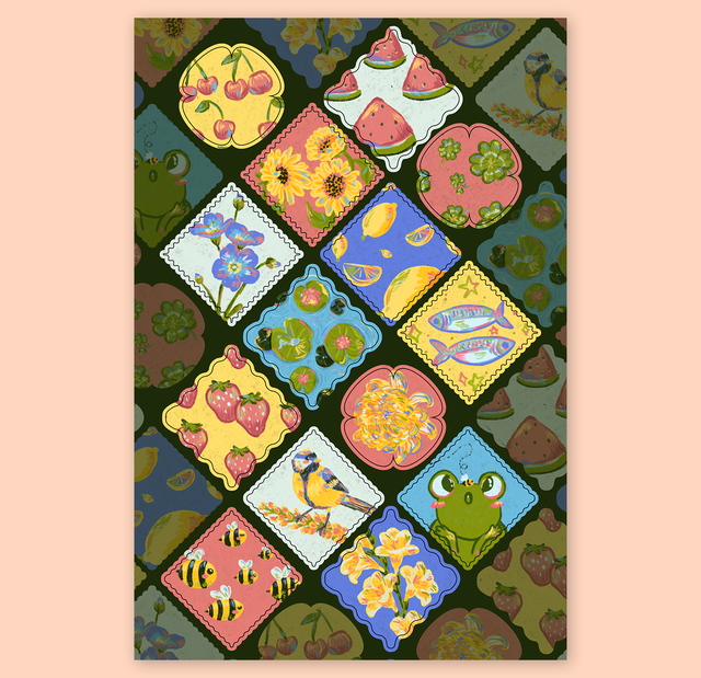 Nature - planche de stickers
