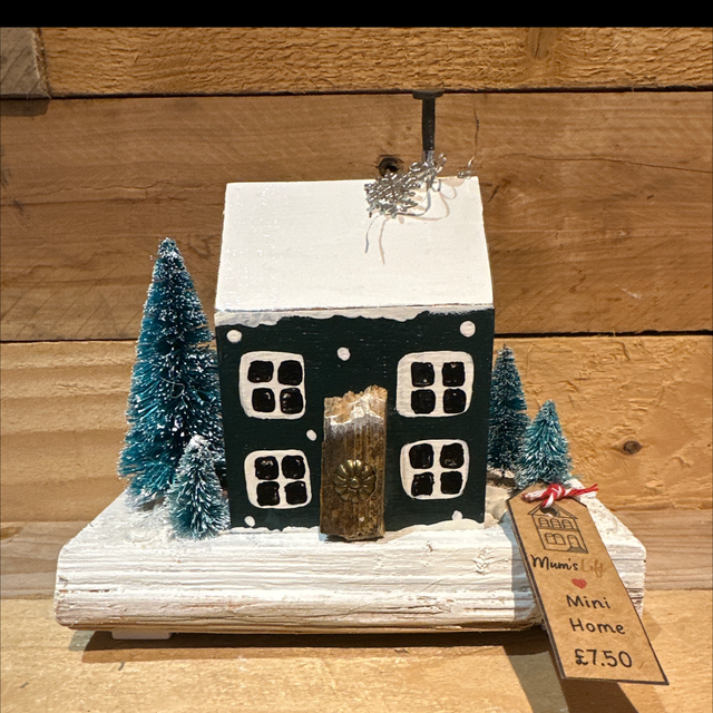 Dark Green Wooden House 