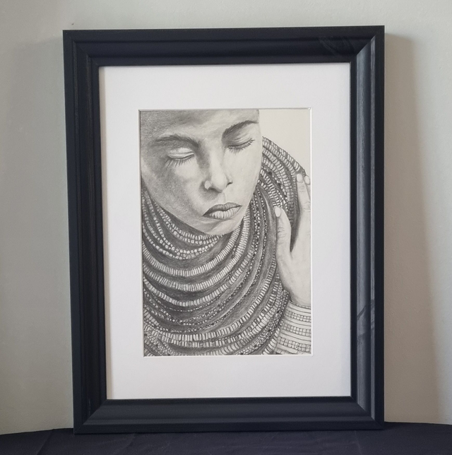 Kenyane - Œuvre originale encadré