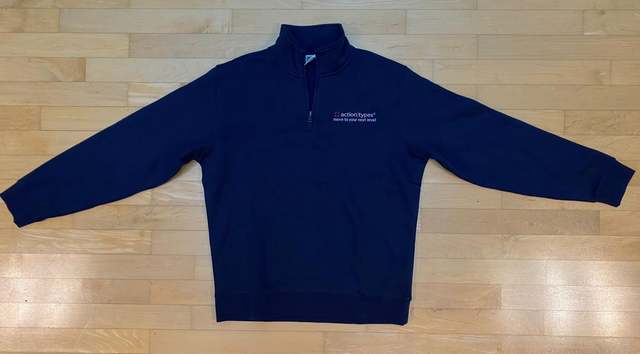 Sweatshirt à col zip AT Bleu