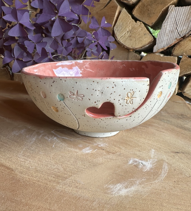 Garnschale / Obstschale rosa