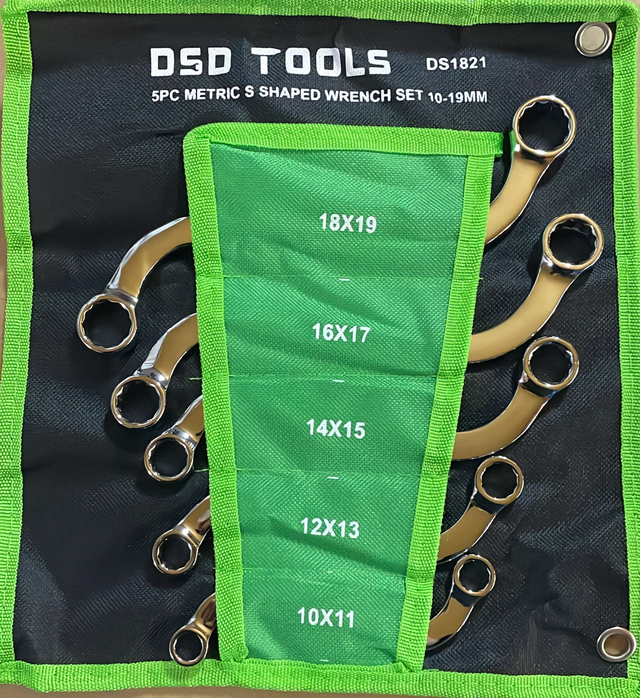 5pc Metric S Shaped Wrench Set       10-19mm