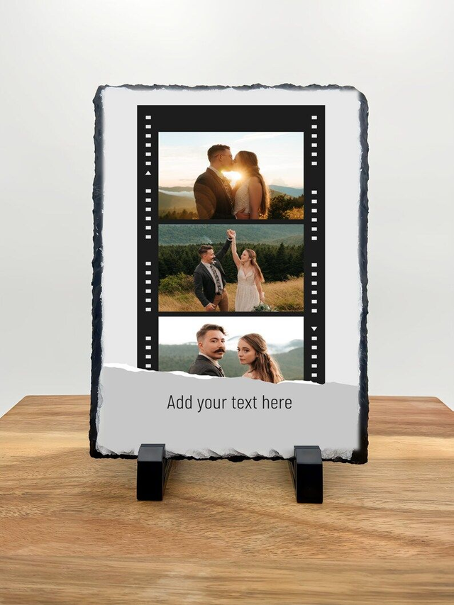 Personalised Slate Tile - Custom Rock Slate - Film Design