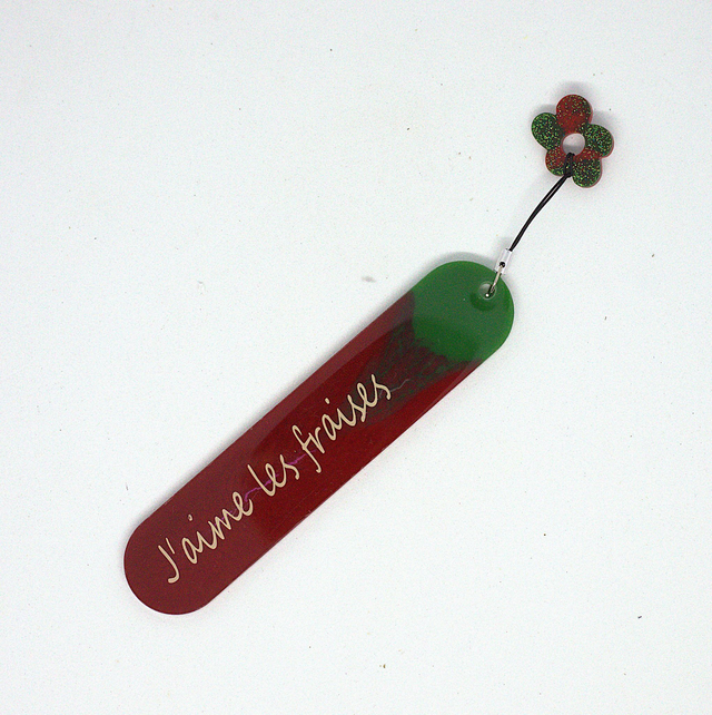 Marque-page J&#039;aime les fraises