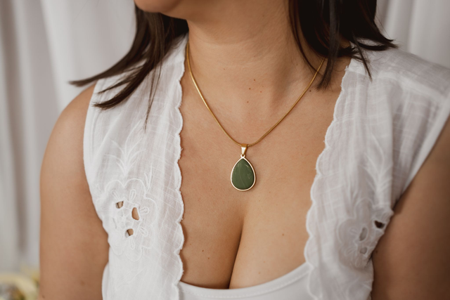 Necklace with Polymer Clay ~ Drop