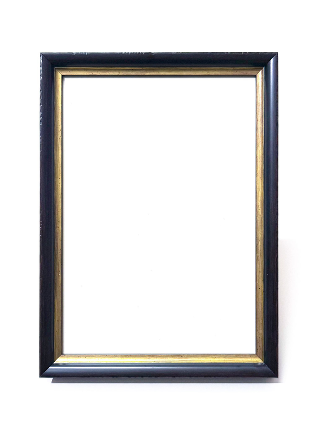 Cadre noir et doré - A4