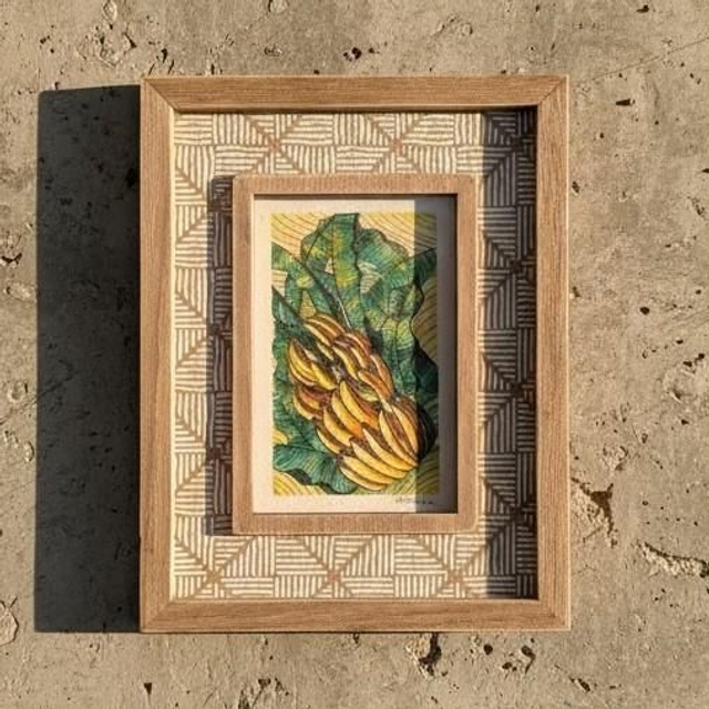 Encre et aquarelle - Le régime de bananes 