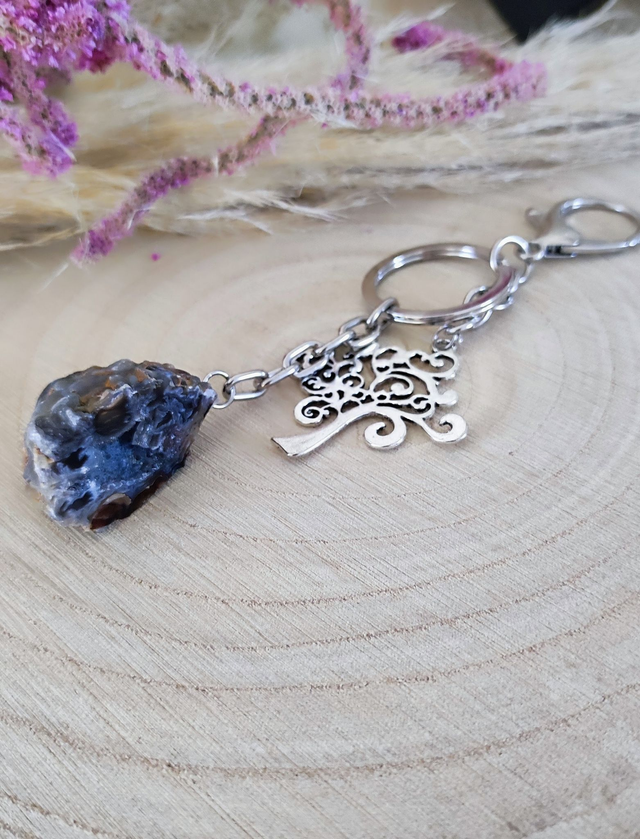 Porte Clés mini géode Agate brute n°6