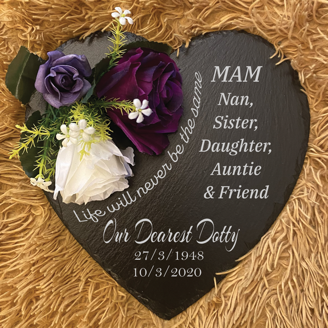 Floral Memorial 25cm Hearts 