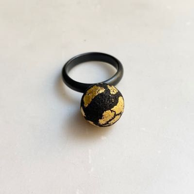 Precious Lava Sphere Ring