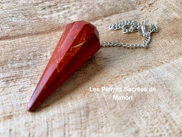 Pendule Cône Jaspe rouge