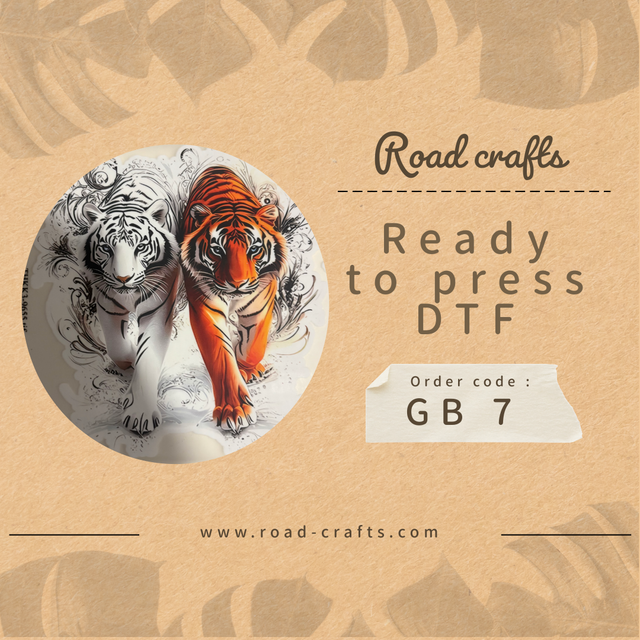 Pair of tigers DTF print