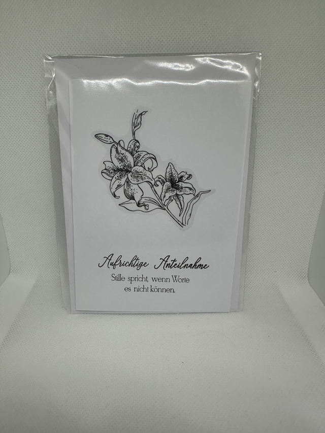 Trauerkarte '' Aufrichte Anteilnahme'' 2