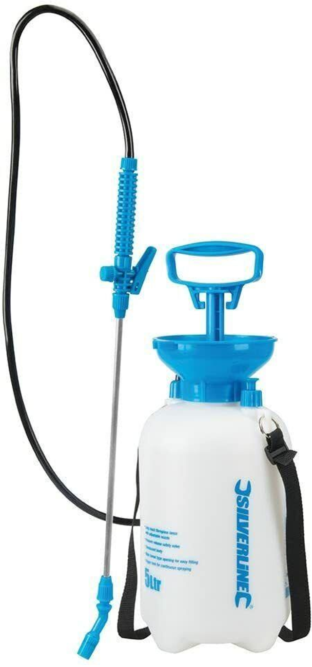 5Ltr Garden Pressure Sprayer Suitable for Lawn Feed, Fertiliser &amp; Weed Killer Silveline