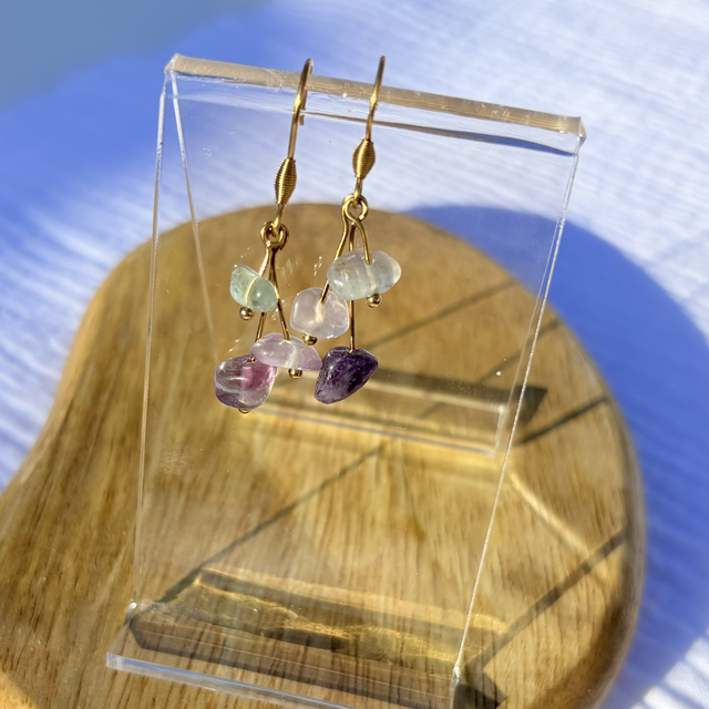 Boucles d’oreilles Fluorite